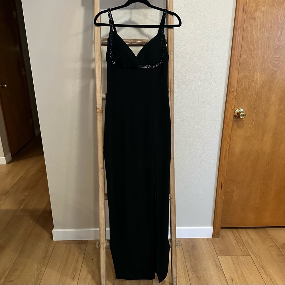 Niteline Black Sequin Maxi Dress